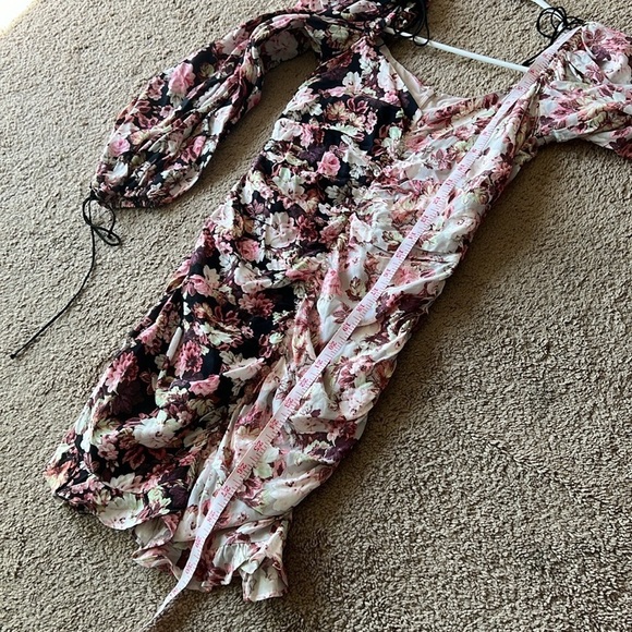 For Love and Lemons Houston Floral Ruched Mini Dress - Picture 16 of 16